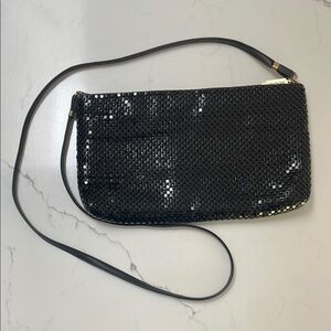 Whiting & Davis Black and Silver Clutch